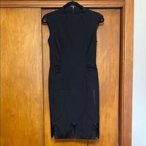 Nicole Miller Collection Stunning Little Black Dress! Art Deco Design Details 2